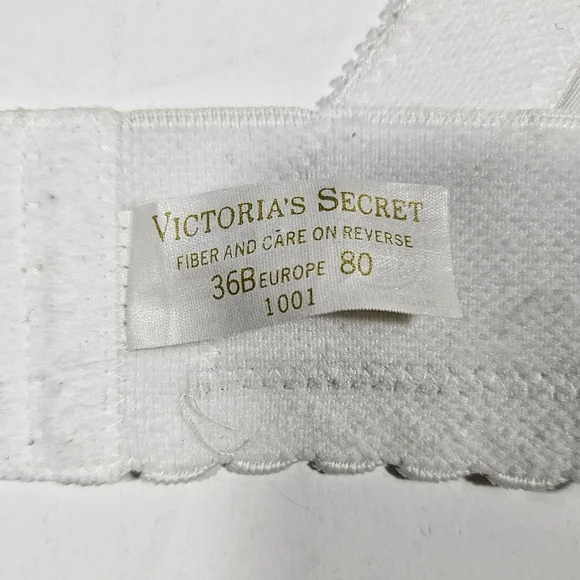 Vintage Gold Label Victorias Secret White Lace Bustier Bra Corset Sz 36B Bridal - Picture 13 of 15